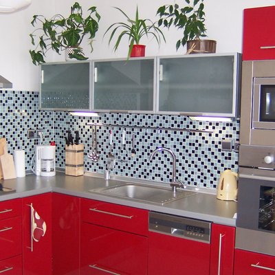 Moderní kuchyň Mosaic červená