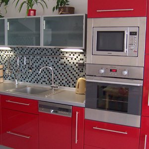 Moderní kuchyň Mosaic červená